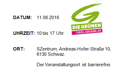 Einladung zur 42. Landesversammlung der Tiroler GRÜNEN